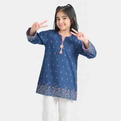 Girls Floral Print Kurti – Trendy & Elegant Ethnic Wear for Girls